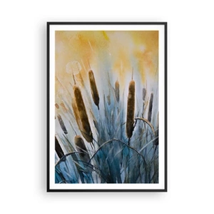 Plakat i sort ramme - Vandets kulde, solens varme - 70x100 cm