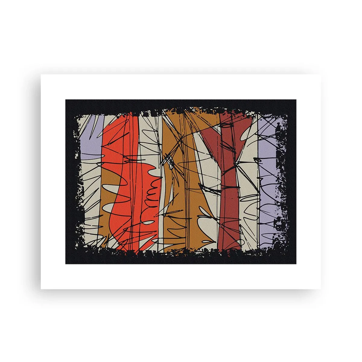 Plakat - Spontan komposition - 40x30 cm