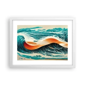 Plakat i hvid ramme - Surferens drøm - 40x30 cm