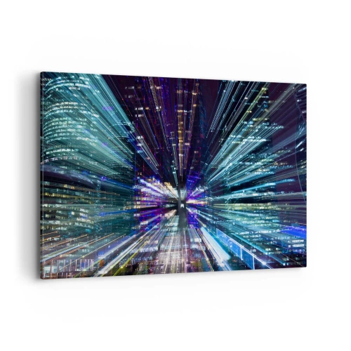 Lærredstryk - Billede på lærred - Overgang til hyperrummet - 100x70 cm