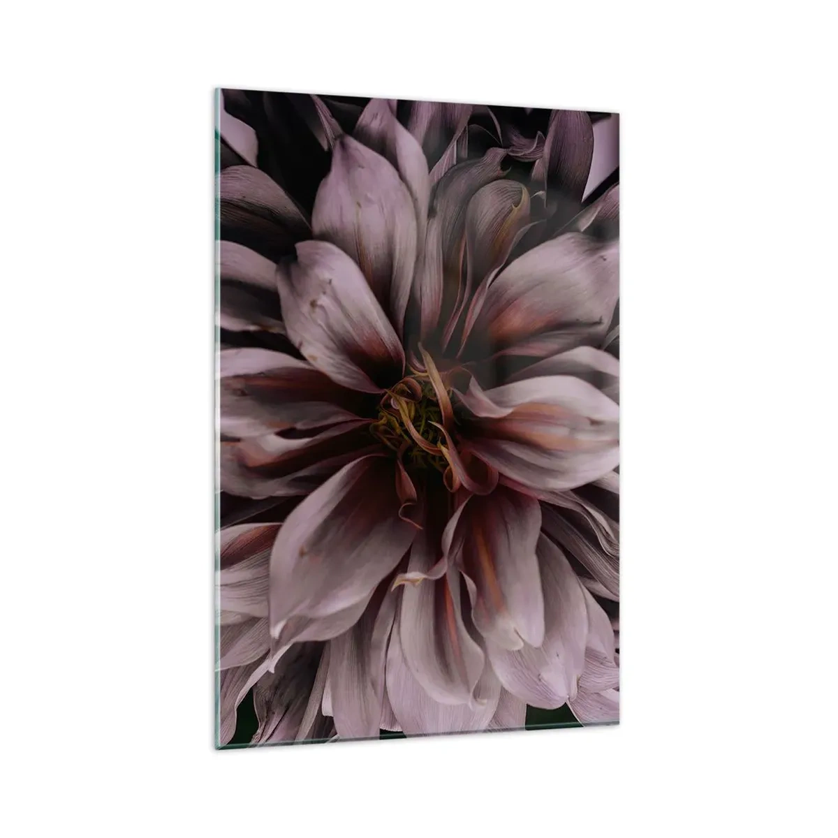 Billede på glas - Blomstret hjerte - 80x120 cm