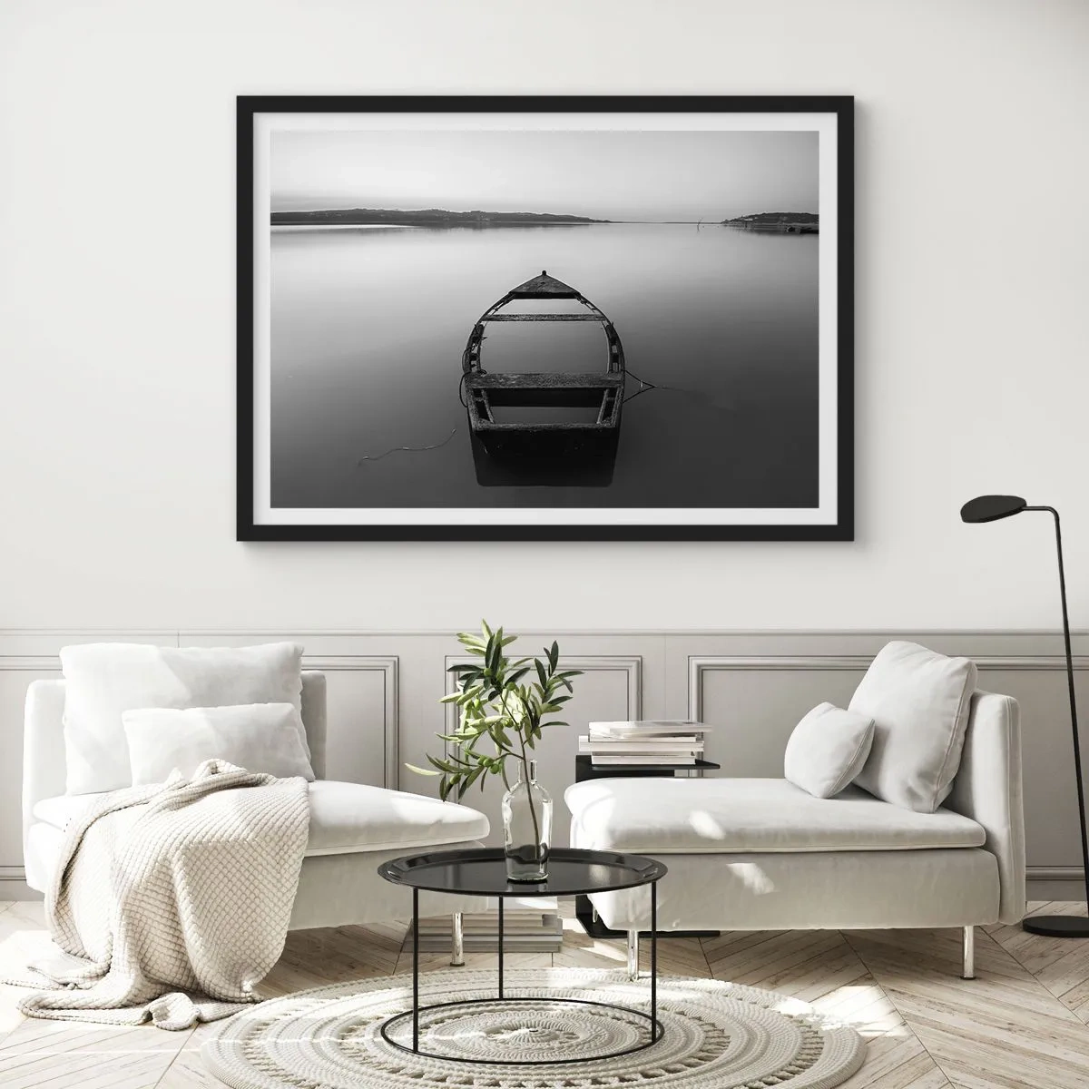 Plakat i sort ramme - Længsel og melankoli - 91x61 cm