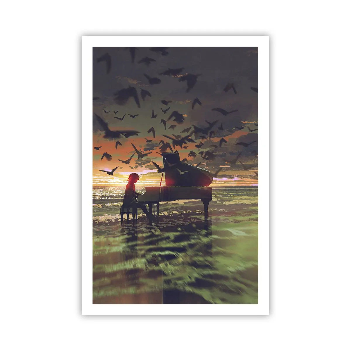 Plakat - Koncert for klaver og bølger - 61x91 cm