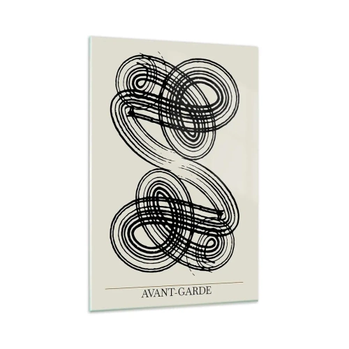 Billede på glas - Det kom ud spontant - 80x120 cm