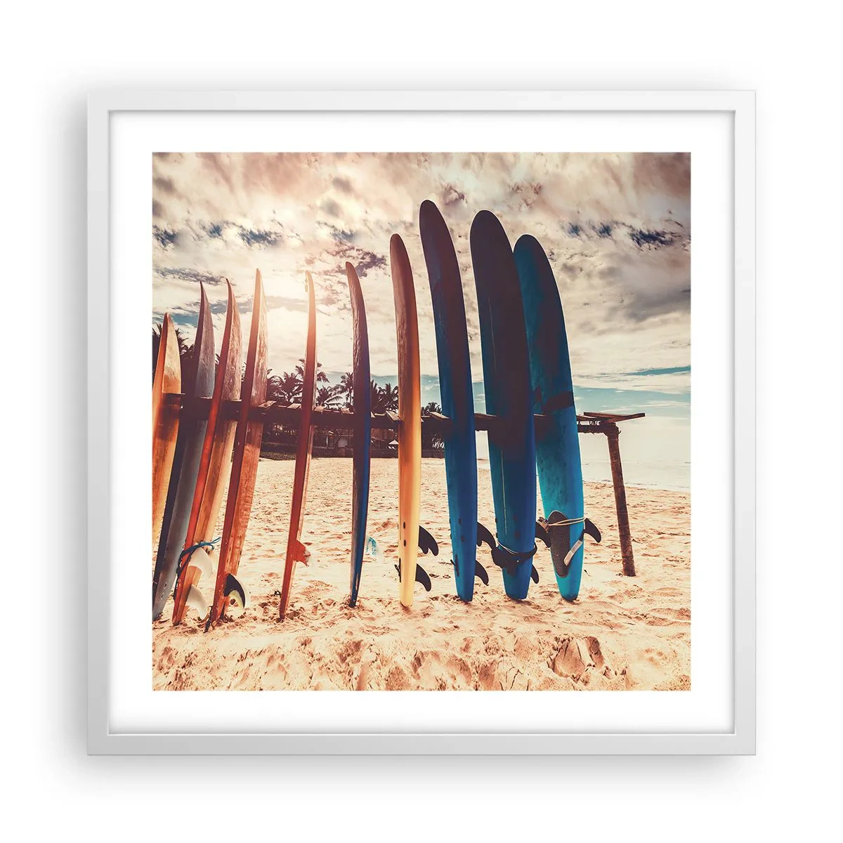 Plakat i hvid ramme - Godnat, indtil i morgen - 50x50 cm