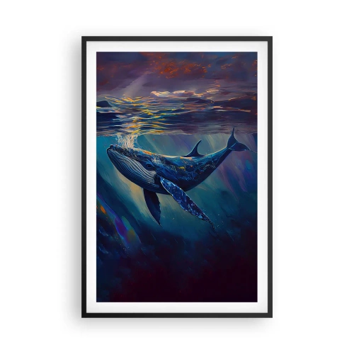 Plakat i sort ramme - Velkommen til min verden - 61x91 cm