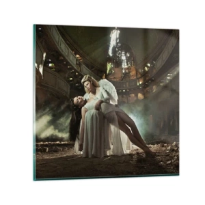 Billede på glas - Ånden i det gamle teater - 30x30 cm