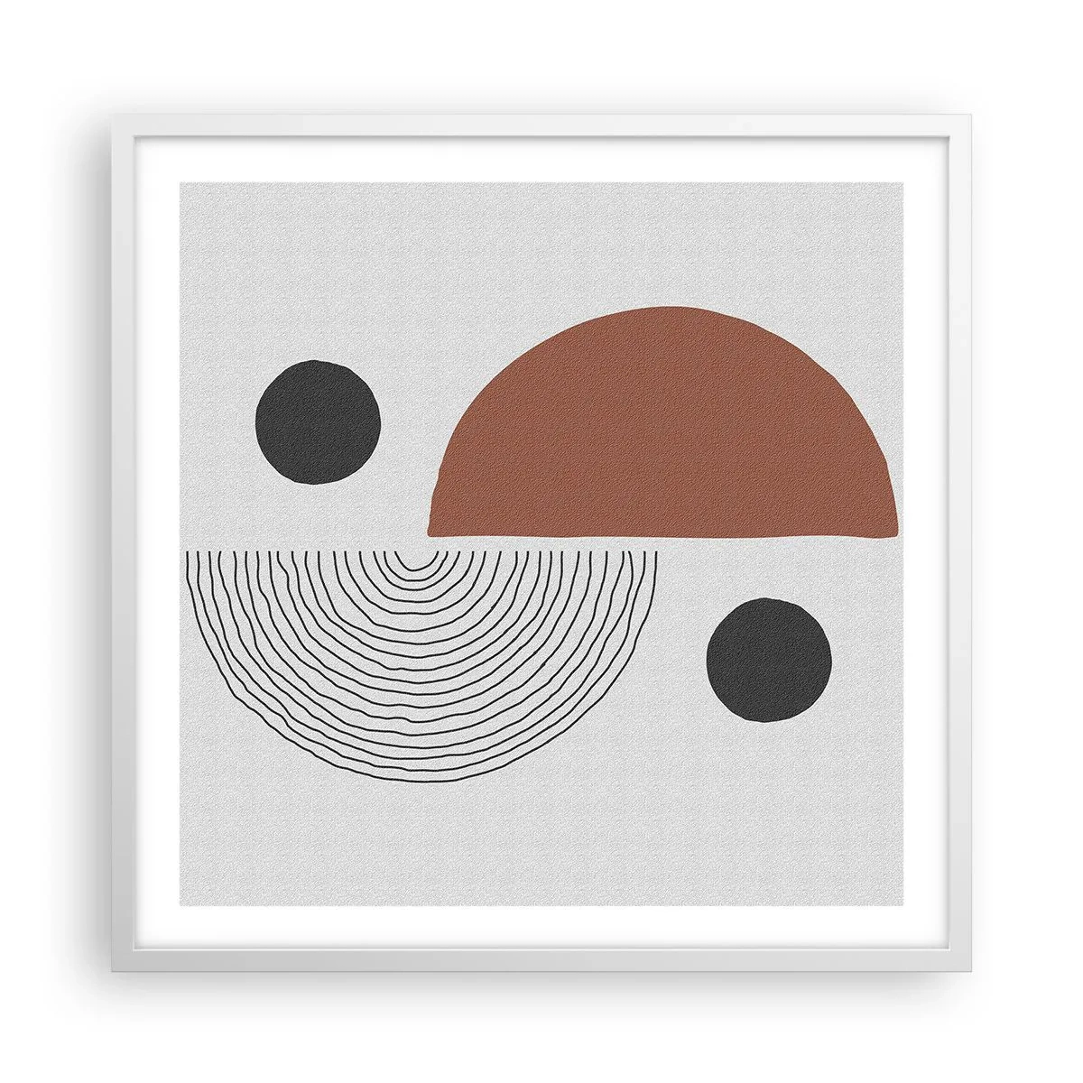 Plakat i hvid ramme - Perfektion af hjulet - 60x60 cm