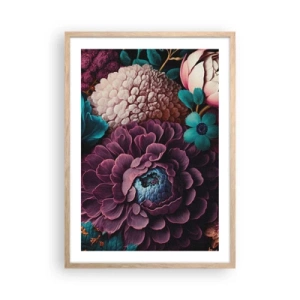 Plakat i ramme af lyst egetræ - Natur i overflod - 50x70 cm