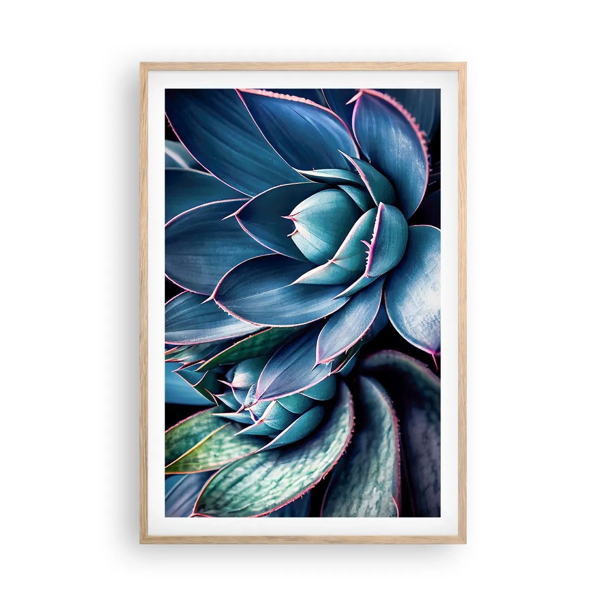 Plakat i ramme af lyst egetræ - Vital kraft - 61x91 cm