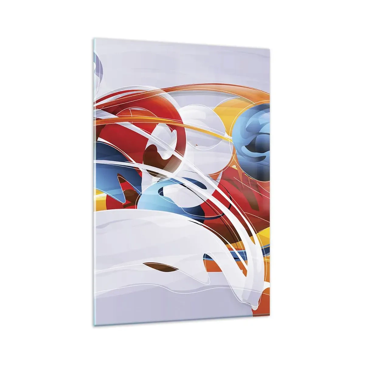 Billede på glas - Elementernes dans - 80x120 cm