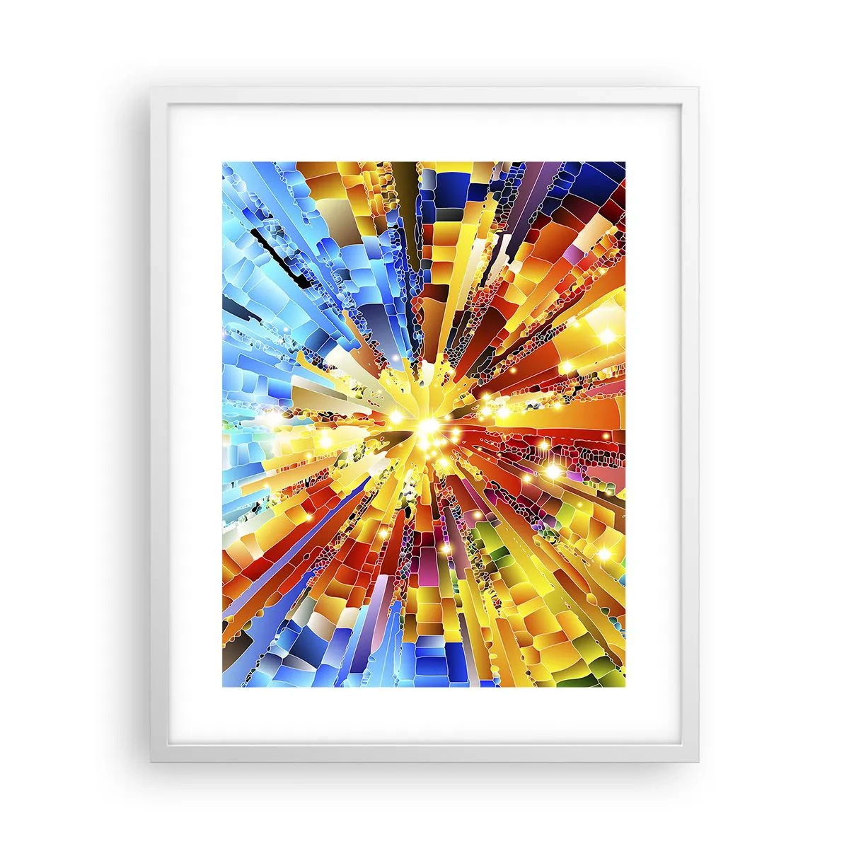 Plakat i hvid ramme - In medias res - 40x50 cm