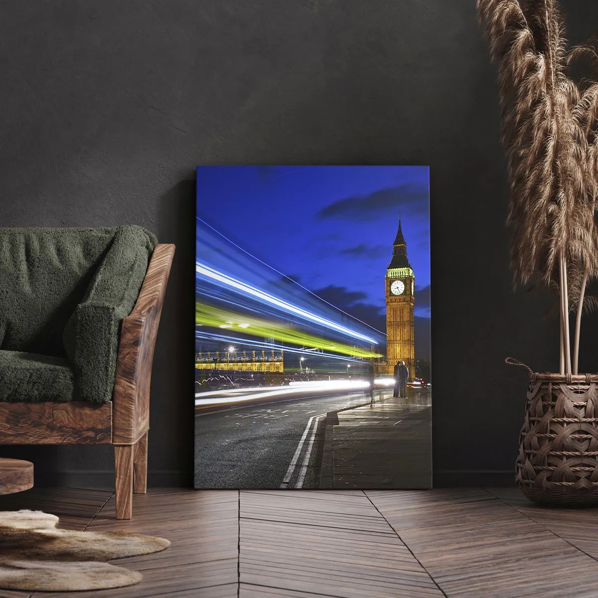 Lærredstryk - Billede på lærred - Under Big Ben's øjne - 70x100 cm