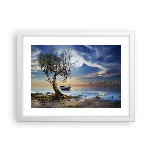 Plakat i hvid ramme - Er dette enden eller begyndelsen? - 40x30 cm