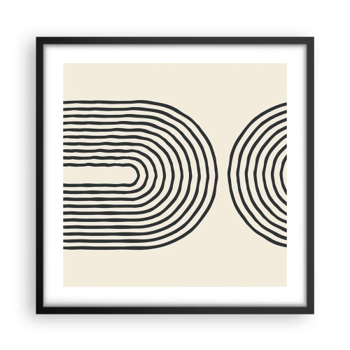 Plakat i sort ramme - Kommer snart... - 50x50 cm