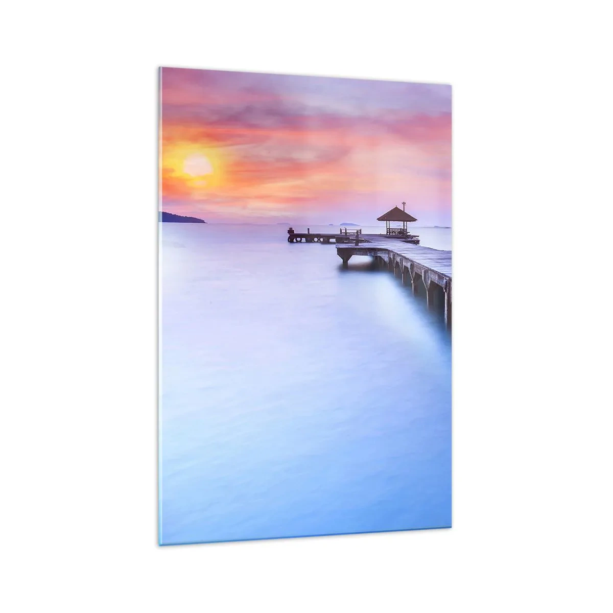 Billede på glas - Et hav af ro til horisonten - 70x100 cm