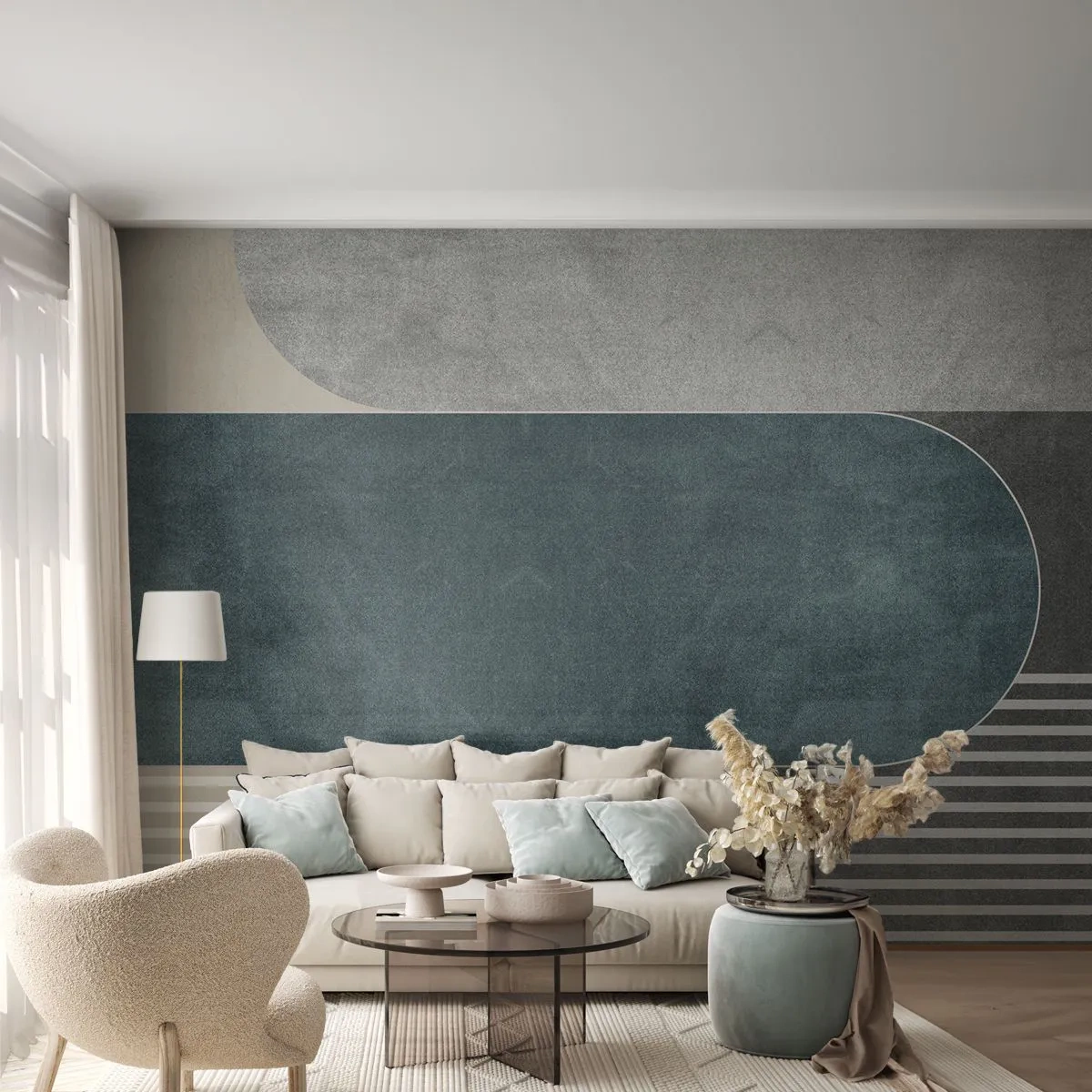 Fototapet Premium Canvas - Horisontal komposition - Minimalisme, Former, Pastel - 150x105 cm