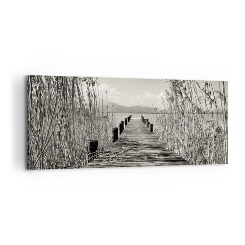 Lærredstryk - Billede på lærred - I græssernes fred - 100x40 cm