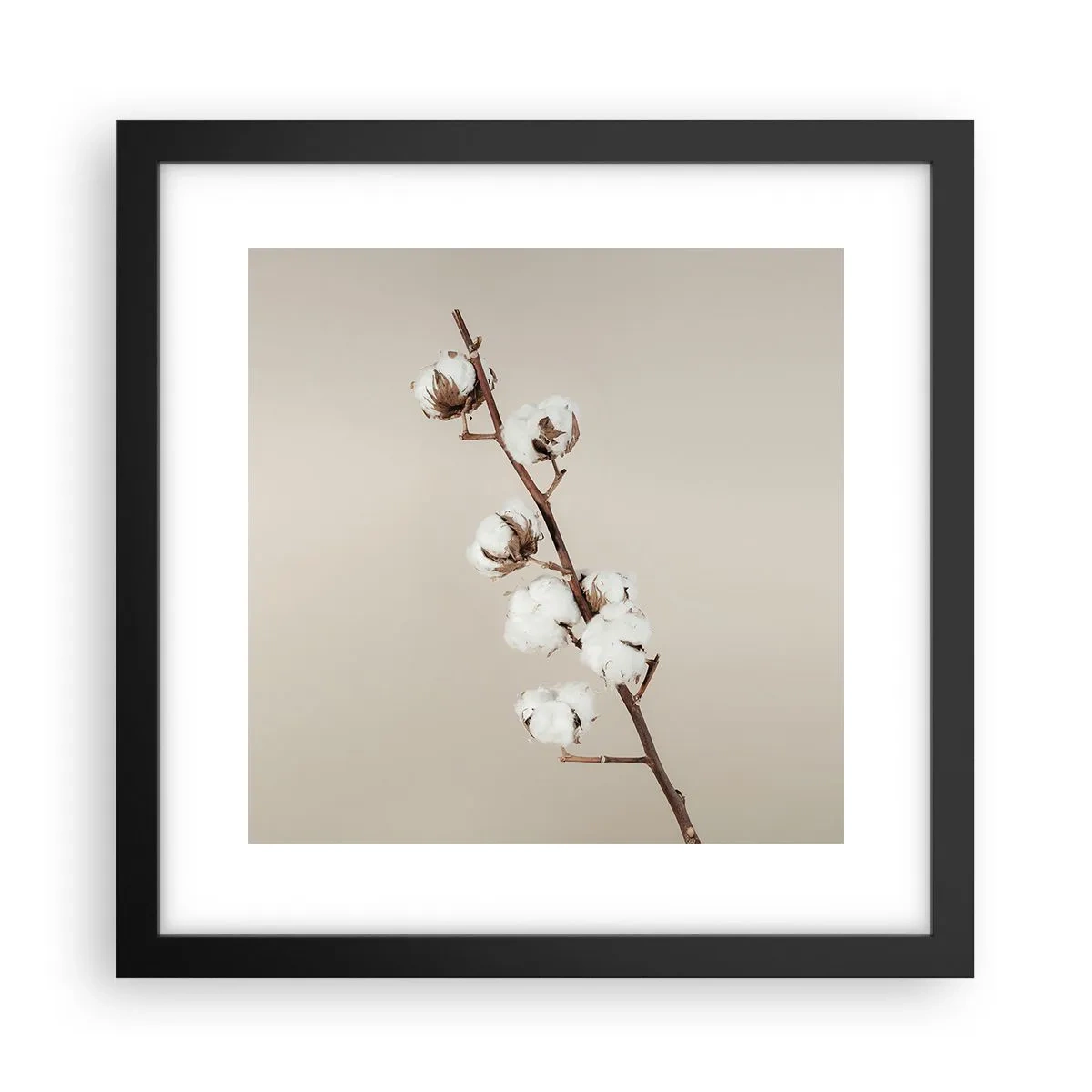 Plakat i sort ramme - Ved kilden til blødhed - 30x30 cm