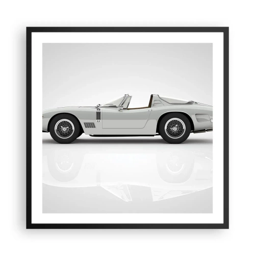 Plakat i sort ramme - Løftet om sjov - 60x60 cm