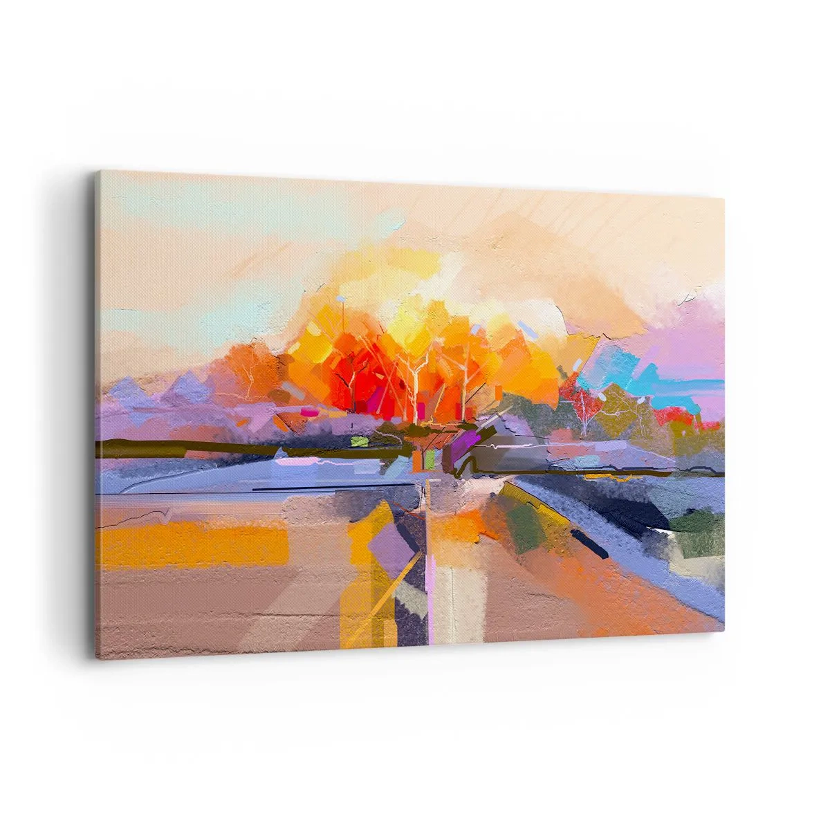 Lærredstryk - Billede på lærred - Det er blevet efterår - 100x70 cm