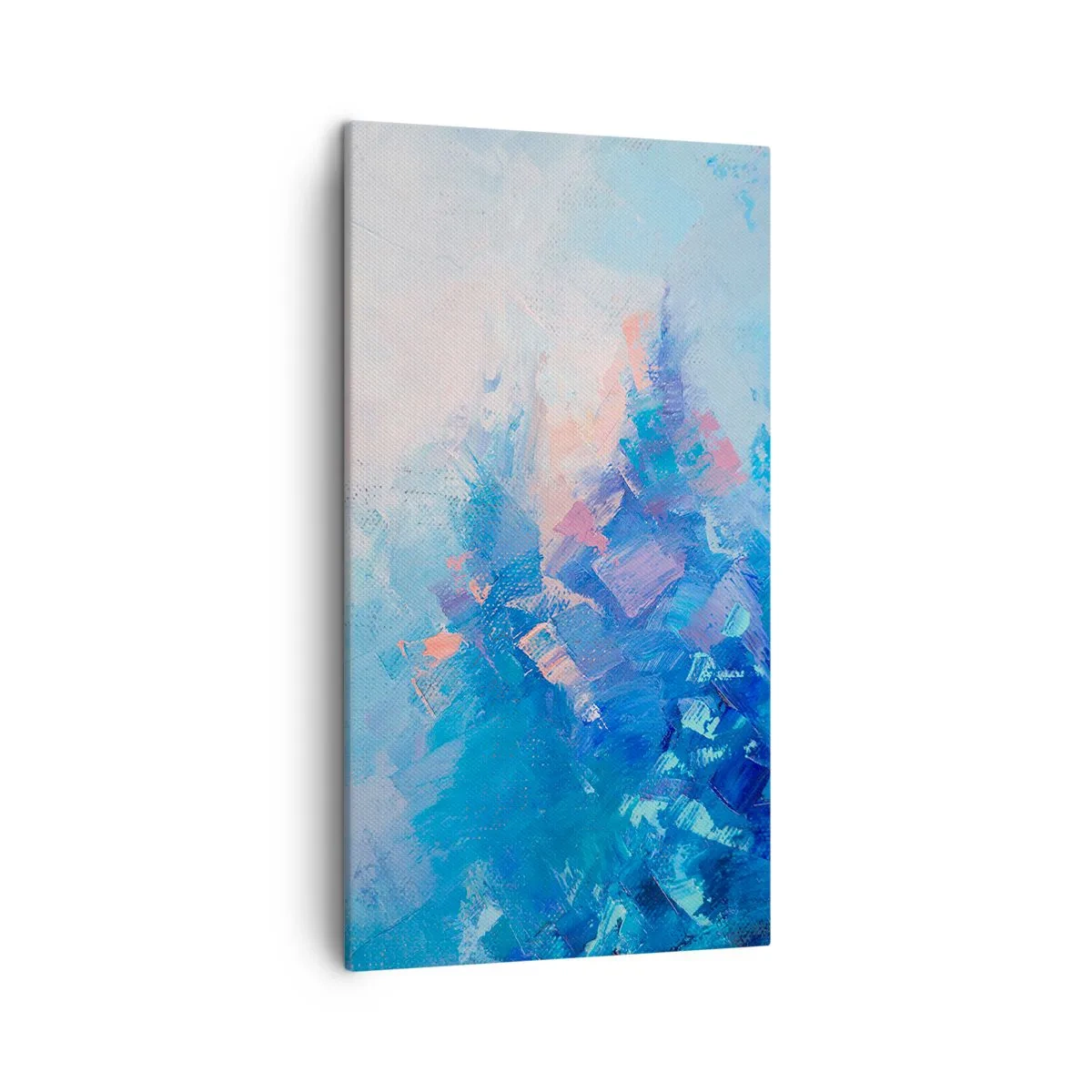 Lærredstryk - Billede på lærred - Vinter abstraktion - 45x80 cm