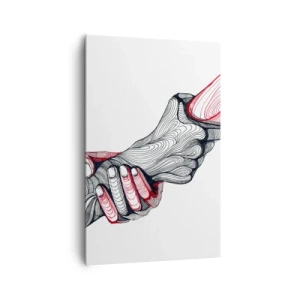 Lærredstryk - Billede på lærred - Du er i gode hænder - 80x120 cm