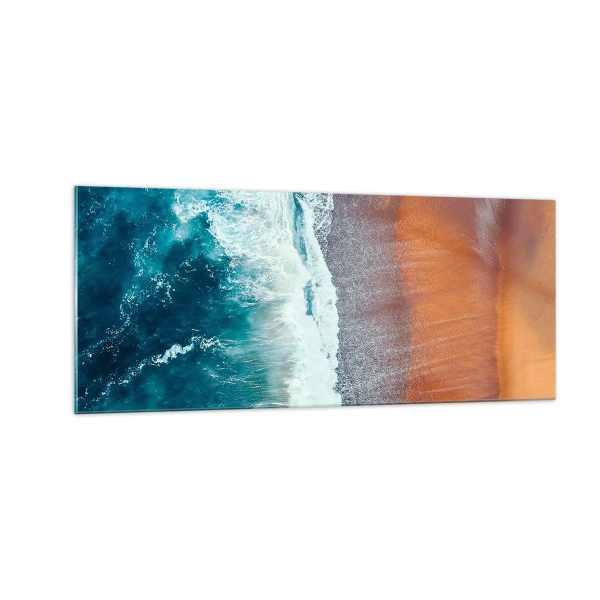 Billede på glas - Et strejf af havet - 100x40 cm