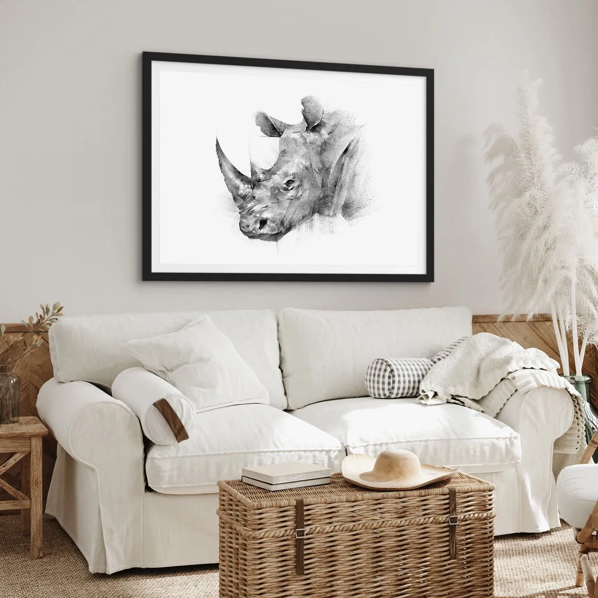 Plakat i sort ramme - Afrikansk portræt - 40x30 cm