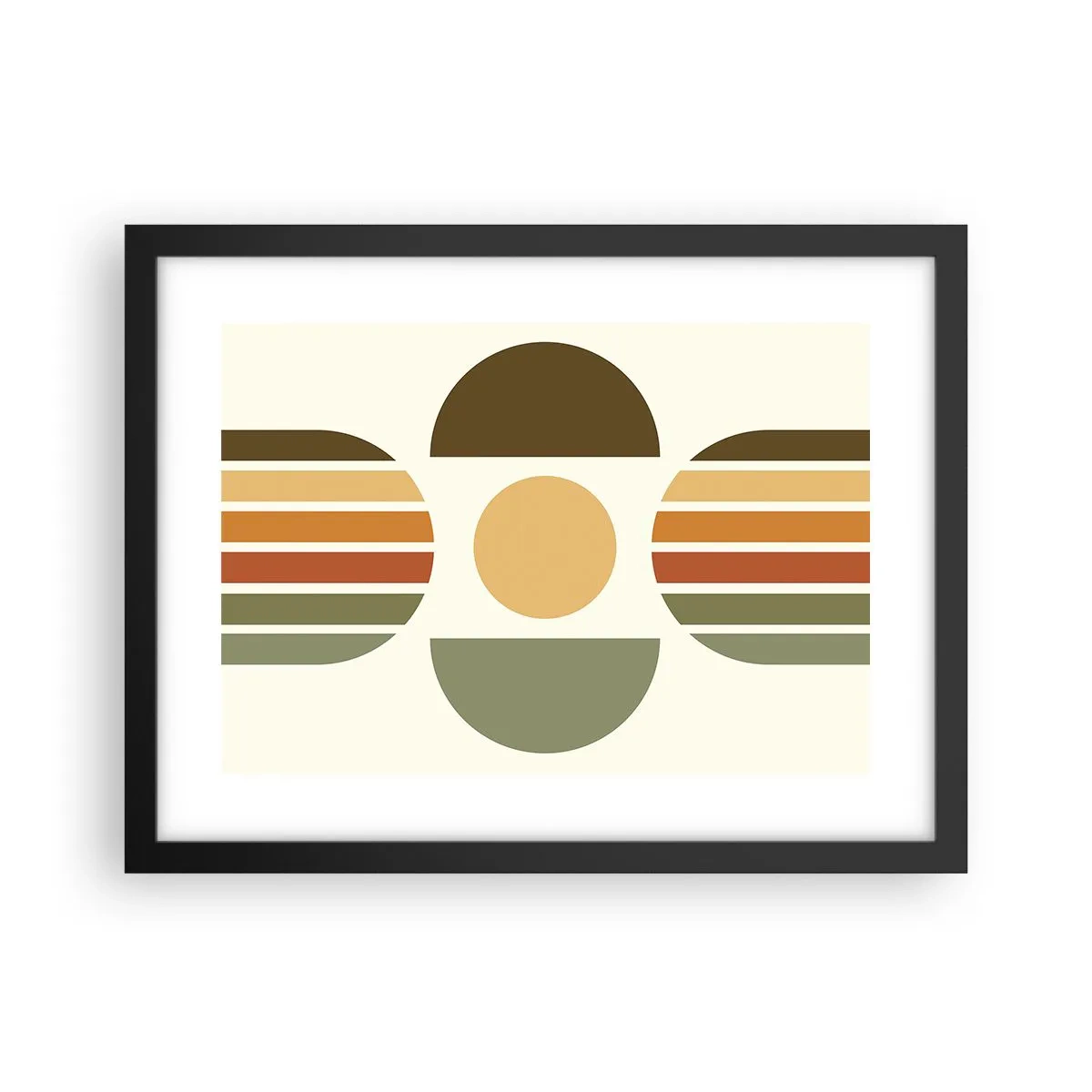 Plakat i sort ramme - I jordfarver - 40x30 cm