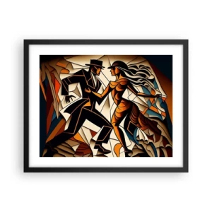 Plakat i sort ramme - Dans af lidenskab og passion - 50x40 cm