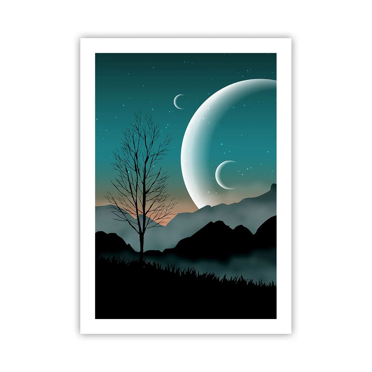Plakat - Karneval i den stjerneklare nat - 50x70 cm
