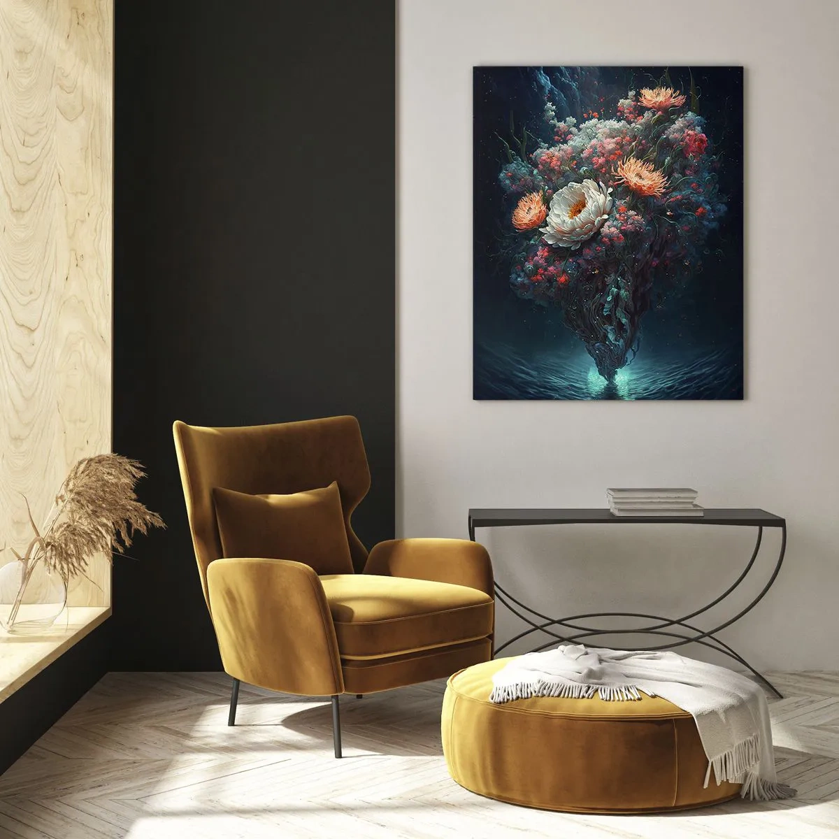 Billede på glas - Mærkelig have - 50x70 cm