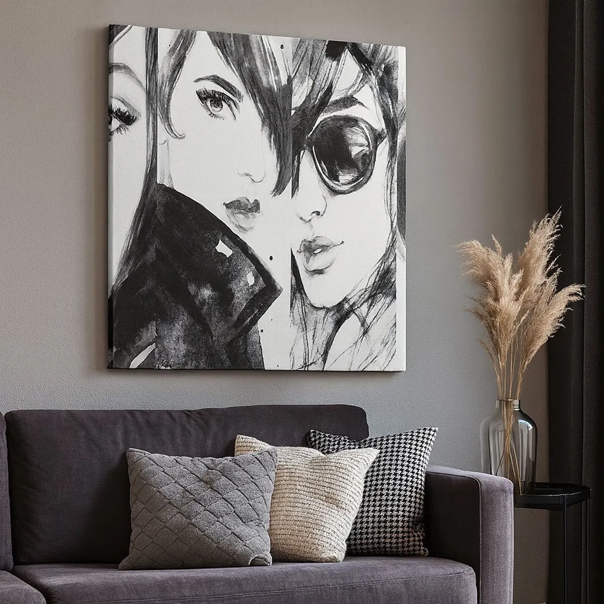 Lærredstryk - Billede på lærred - Skønhed mangedoblet - 30x30 cm