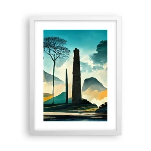 Plakat i hvid ramme - Stadig højere og højere - 30x40 cm