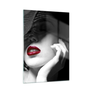 Billede på glas - Studie i skarlagenrødt - 50x70 cm