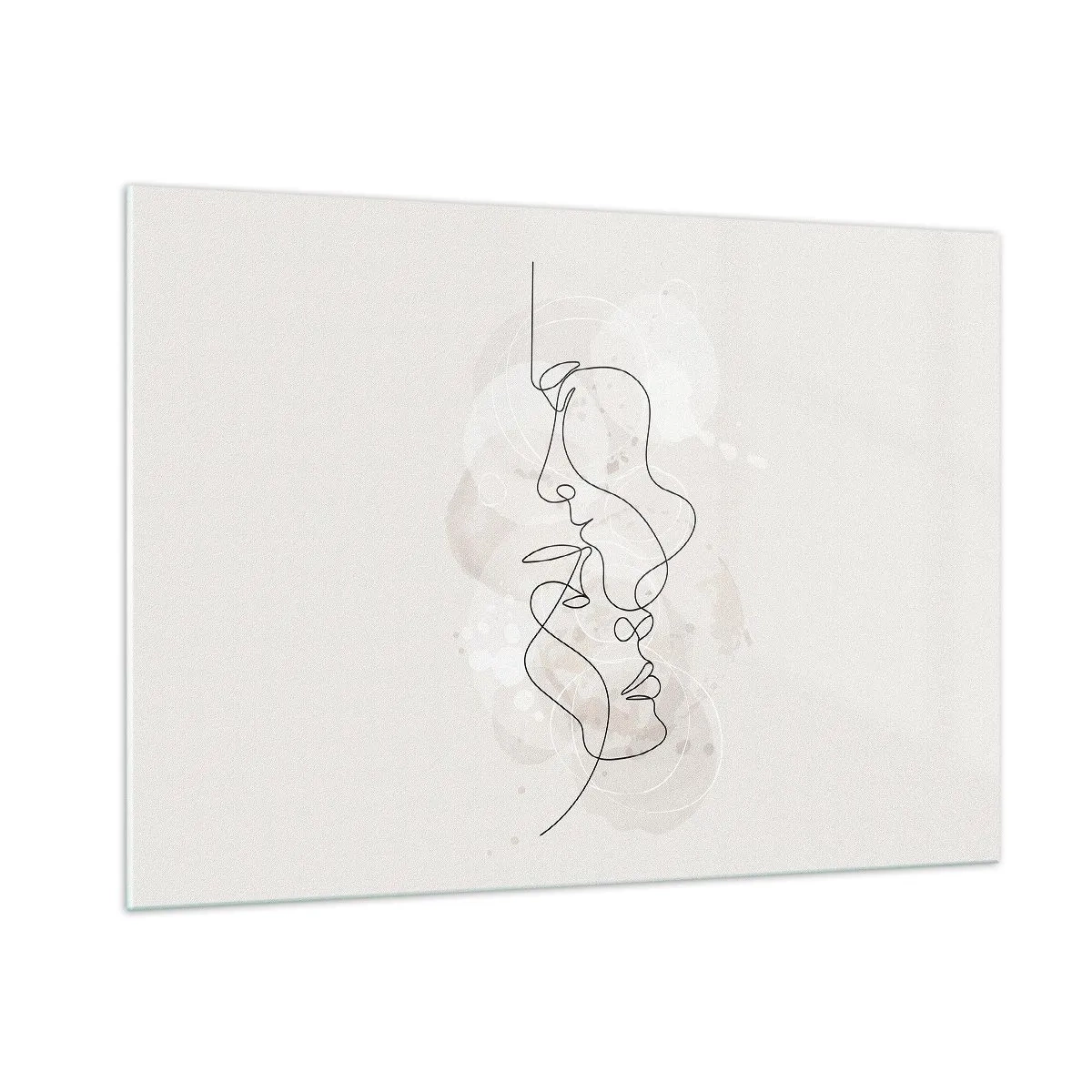 Billede på glas - Omfavnet i en omfavnelse - 100x70 cm