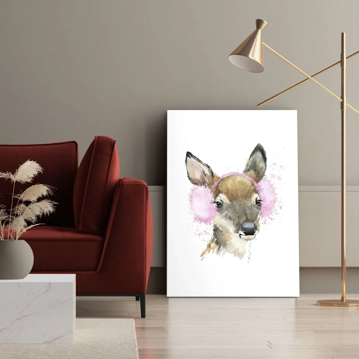 Lærredstryk - Billede på lærred - Og frosten er ikke længere skræmmende - 45x80 cm