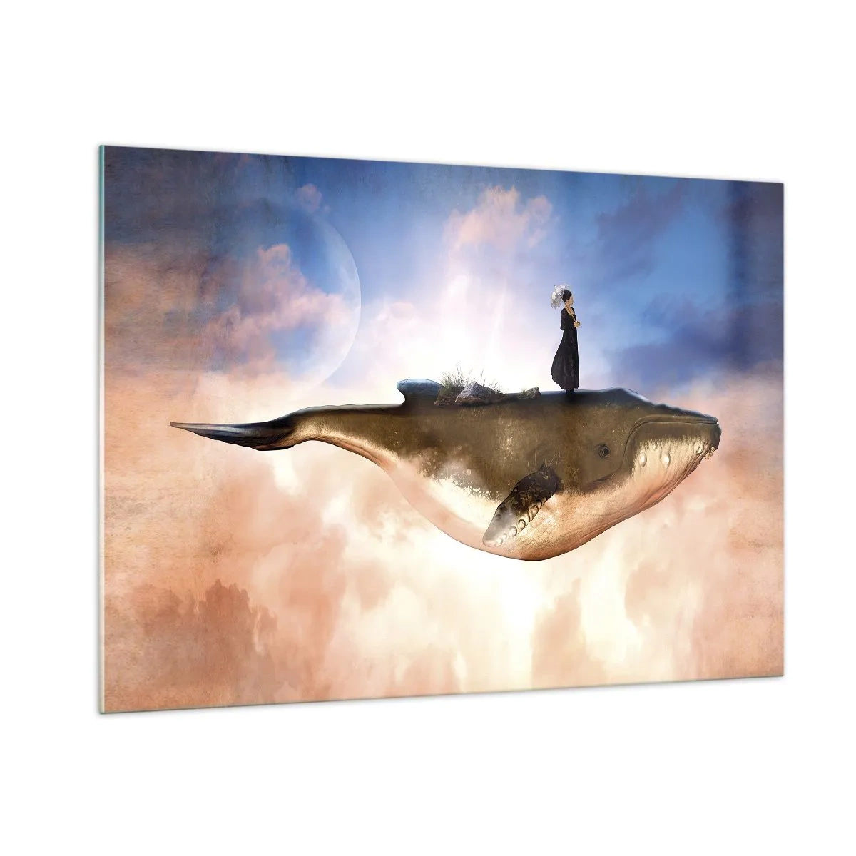Billede på glas - En surrealistisk rejse - 100x70 cm