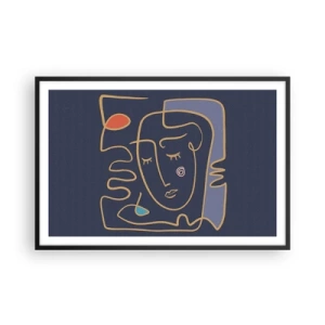 Plakat i sort ramme - I drømmerier - 91x61 cm