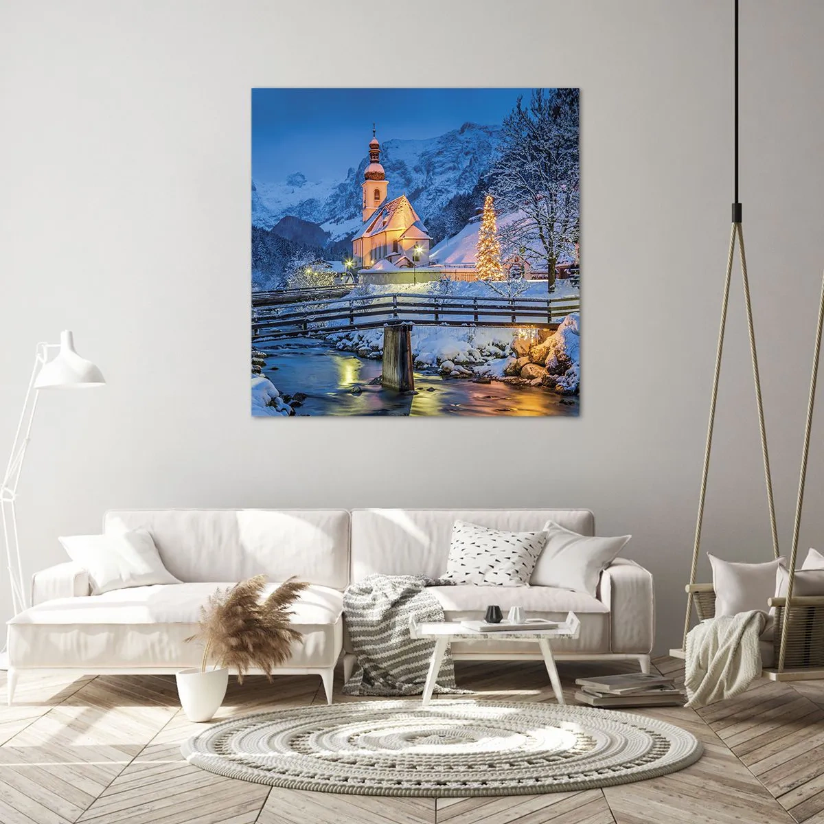 Lærredstryk - Billede på lærred - Julens ånd - 50x50 cm