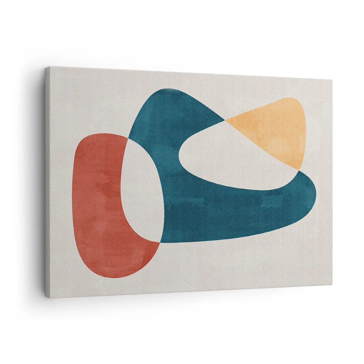 Lærredstryk - Billede på lærred - Abstrakte former i harmoniske farver - 70x50cm - Påvirkninger og metamorfoser - Moderne vægdekoration til stue og soveværelse ARTTOR