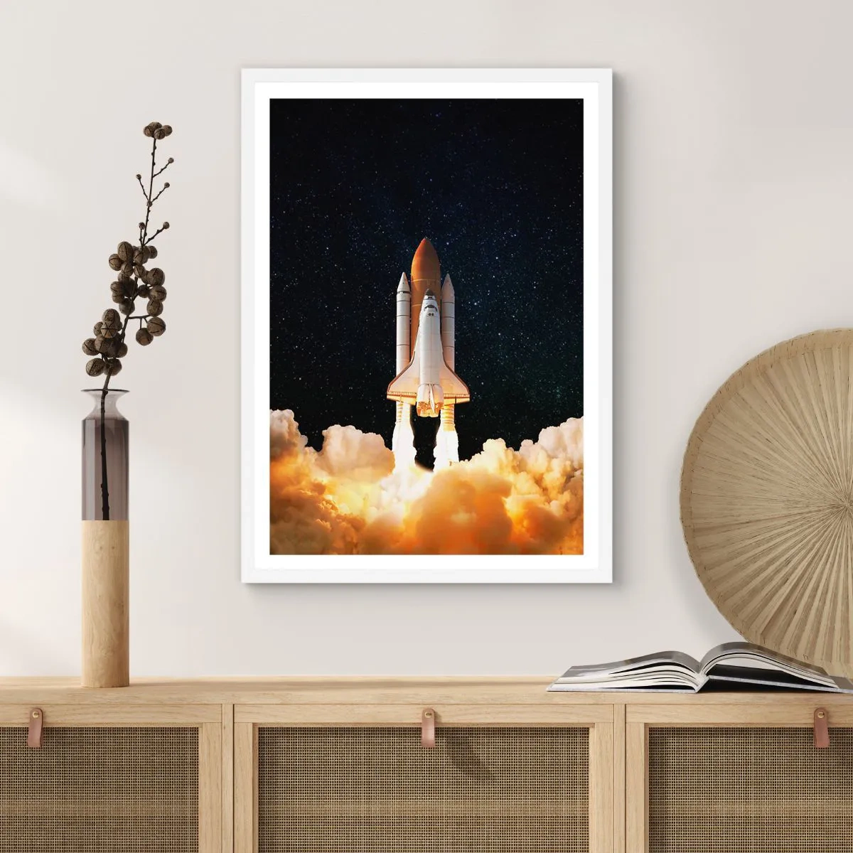 Plakat i hvid ramme - Ad astra! - 40x50 cm