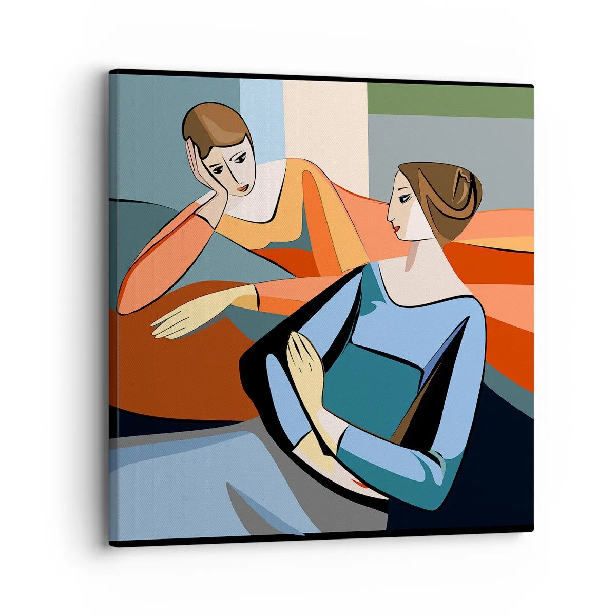 Lærredstryk - Billede på lærred - Et øjeblik af fortrolighed - 30x30 cm