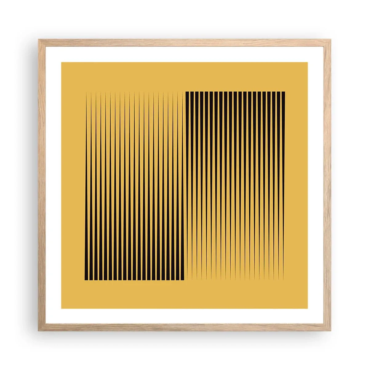 Plakat i ramme af lyst egetræ - Modsætningernes kvadrat - 60x60 cm