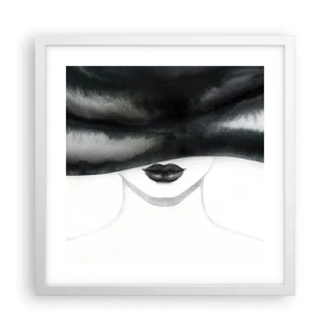 Plakat i hvid ramme - Et sensuelt mysterium - 40x40 cm
