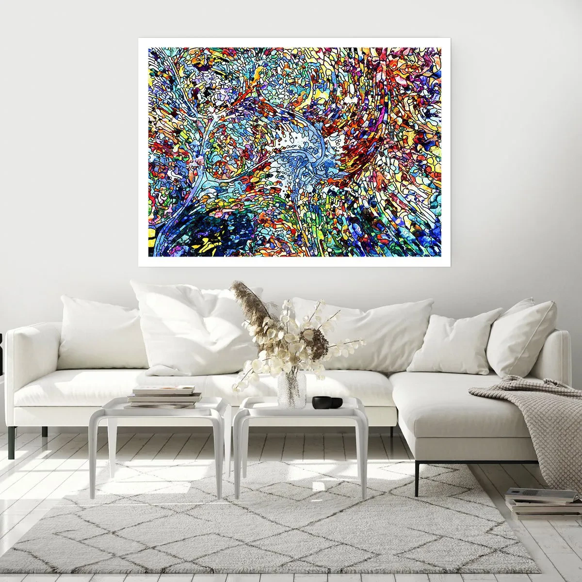 Plakat - Dråbe af farvet glas - 91x61 cm