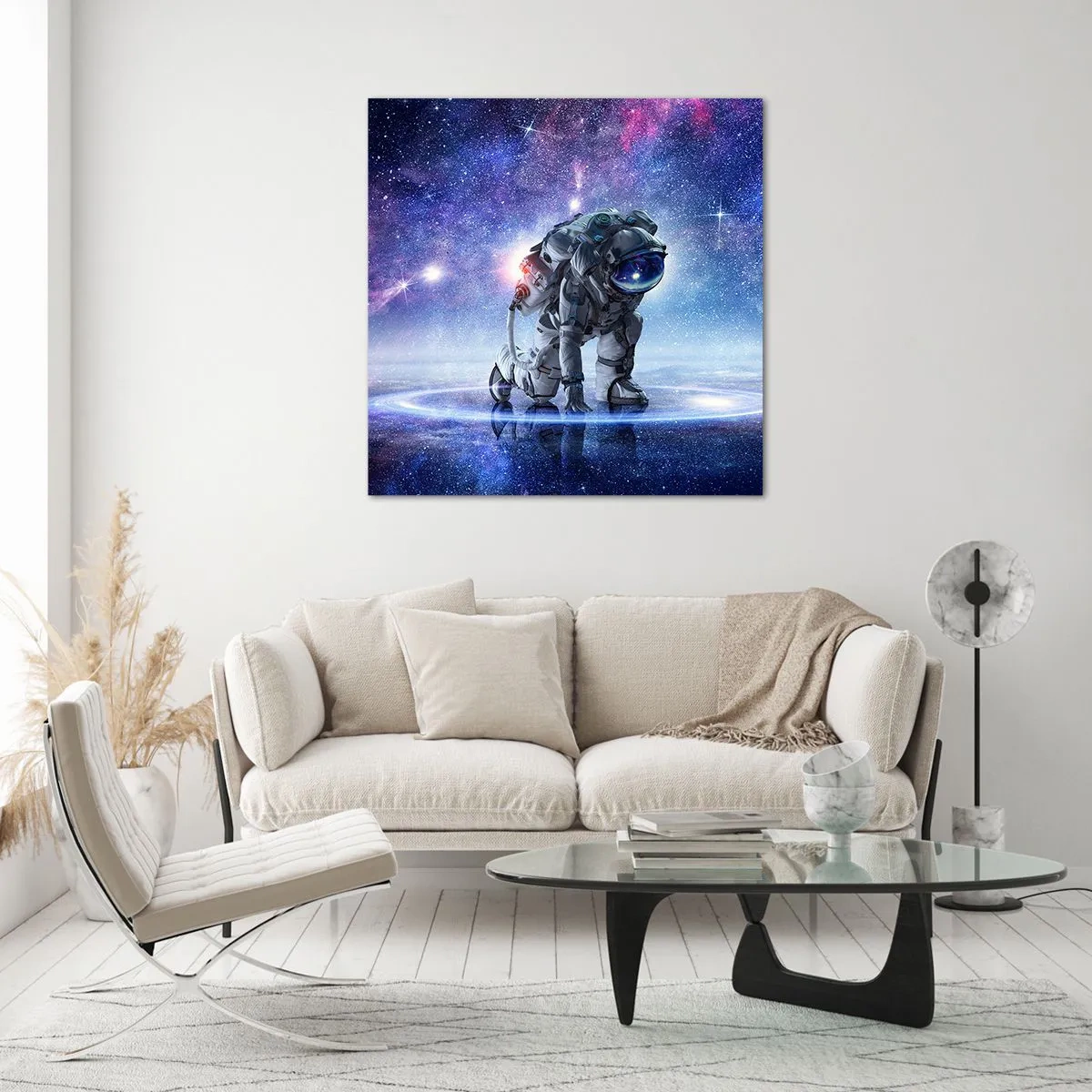 Billede på glas - Den stjerneklare himmel over mig - 40x40 cm