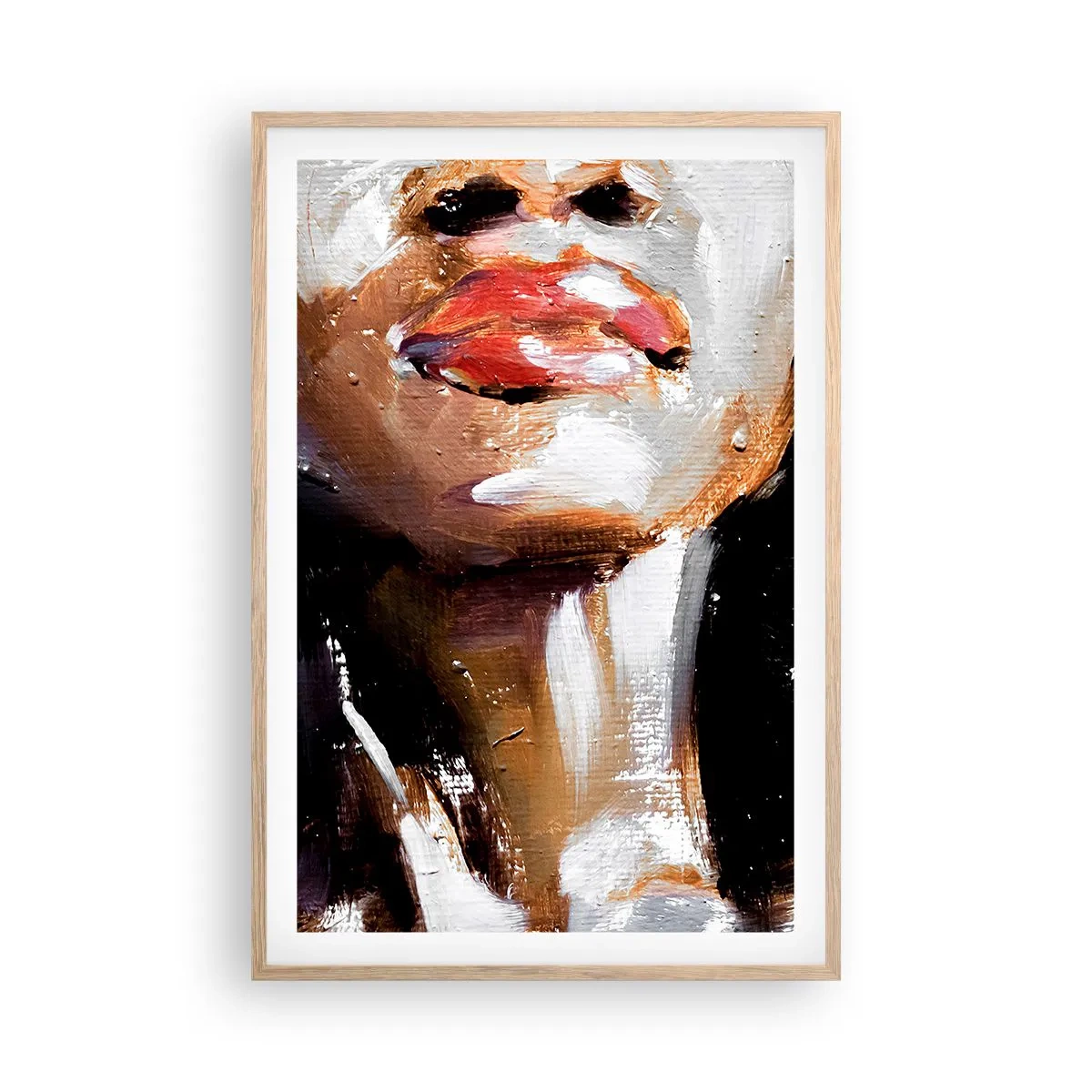 Plakat i ramme af lyst egetræ - Stolthed uden fordomme - 61x91 cm