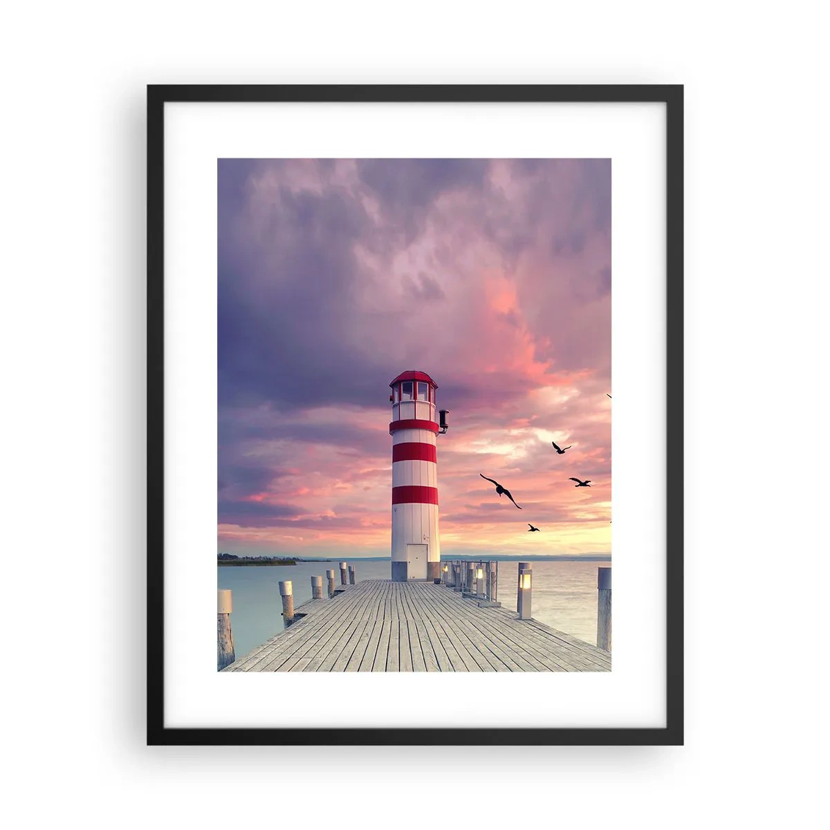 Plakat i sort ramme - Det er tid til havnen - 40x50 cm